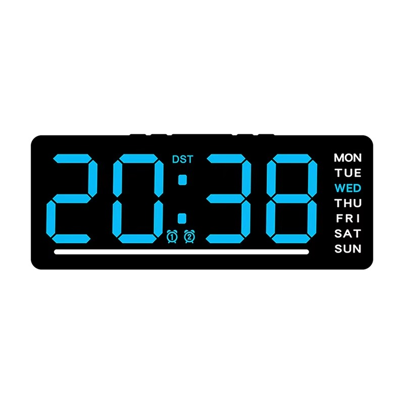 Smart Mute LED Electronic Wall Clock Modern Desk Clock Night Alarm Minimalist Thermometer Clock Home Decor For Room