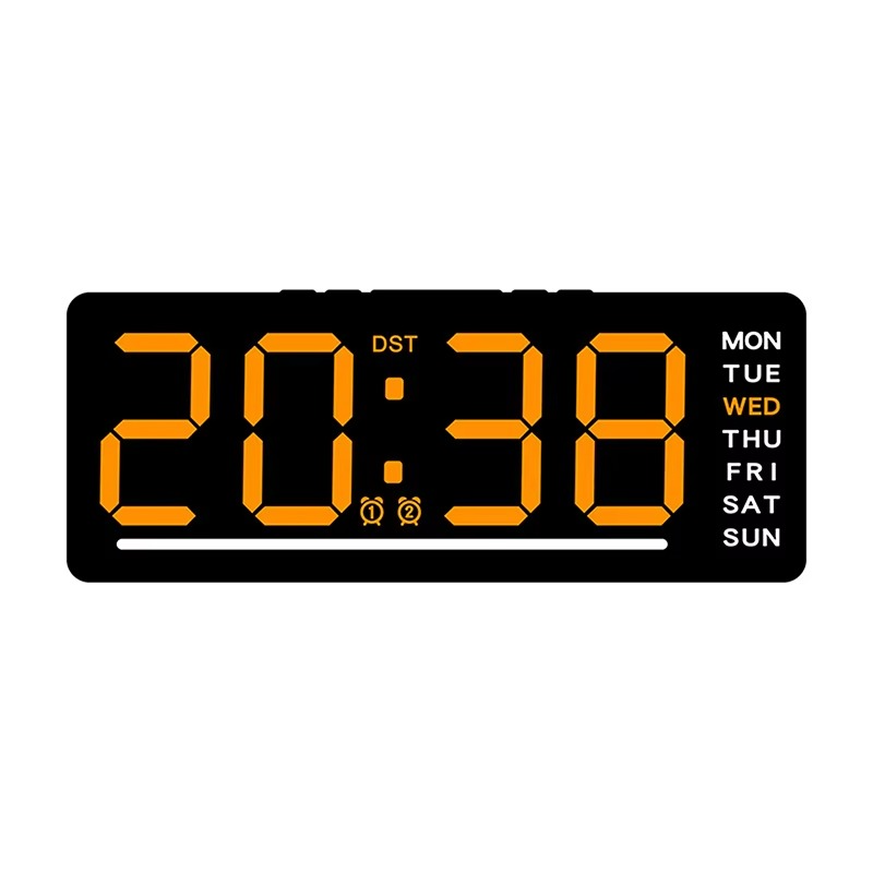 Smart Mute LED Electronic Wall Clock Modern Desk Clock Night Alarm Minimalist Thermometer Clock Home Decor For Room