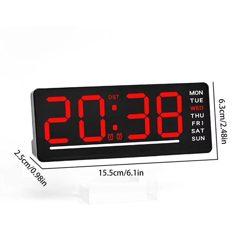 Smart Mute LED Electronic Wall Clock Modern Desk Clock Night Alarm Minimalist Thermometer Clock Home Decor For Room