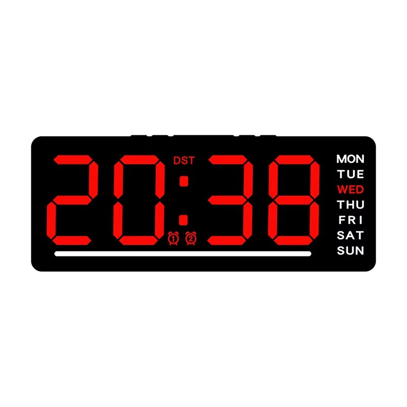 Smart Mute LED Electronic Wall Clock Modern Desk Clock Night Alarm Minimalist Thermometer Clock Home Decor For Room