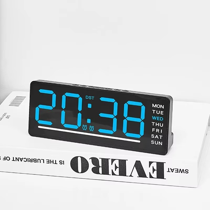 Smart Mute LED Electronic Wall Clock Modern Desk Clock Night Alarm Minimalist Thermometer Clock Home Decor For Room