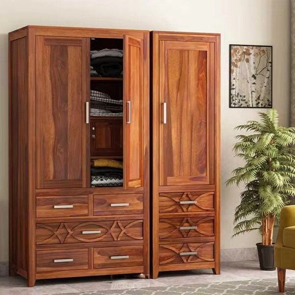 Custom Wood Small Wardrobe 3 Doors in Wood for Clothes Bedroom Modern Wardrobe Bedroom Furniture Bedroom Cabinet