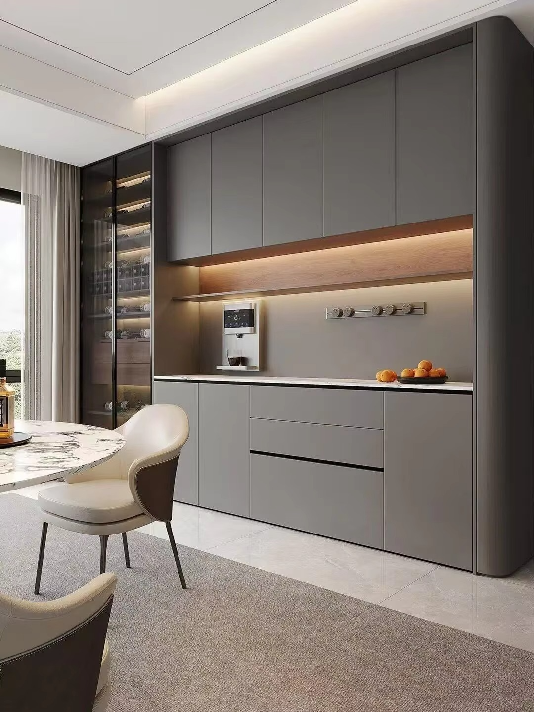Customizable Modern Wood Panel Wardrobes Aluminum Material for Bedroom Hotel Living Room Home Apartment Villa & School Use