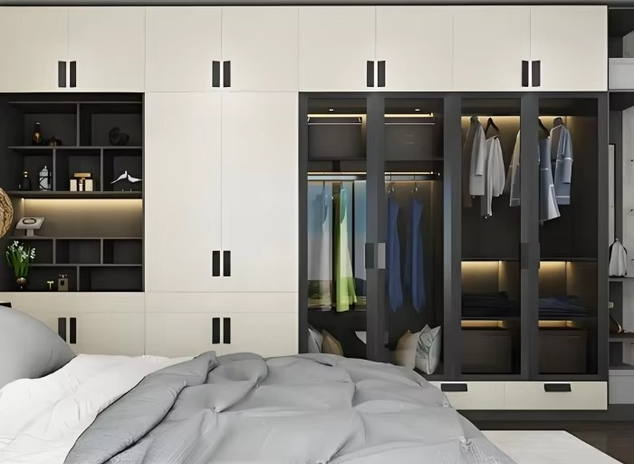 Customizable Modern Wood Panel Wardrobes Aluminum Material for Bedroom Hotel Living Room Home Apartment Villa & School Use