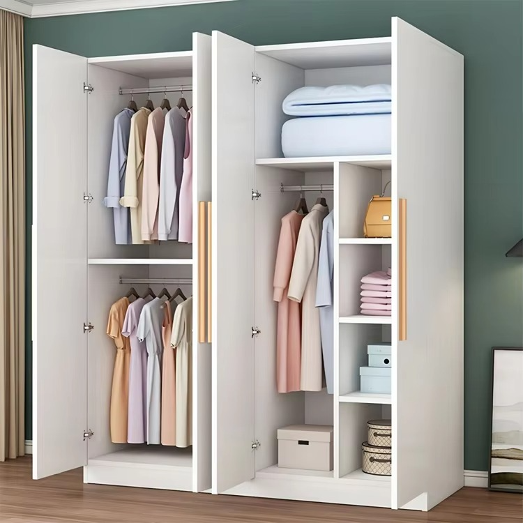 Factory Price Modern Design Bedroom Clothes Almirah Cabinet Furniture Antique 3 Door Teak Solid Wooden Armoire Closet Wardrobe