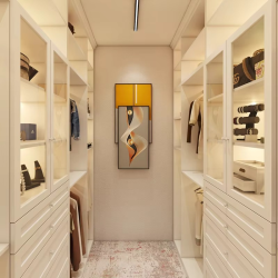 Customized Modern Bedroom Furniture Wooden Fitted Built in Wardrobes Closets Bedroom Wall Wardrobe Walk in Cupboard