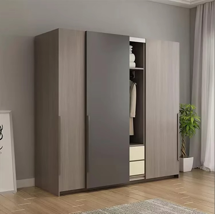 Modern MDF Wooden Bedroom Wardrobe Closet Factory Price