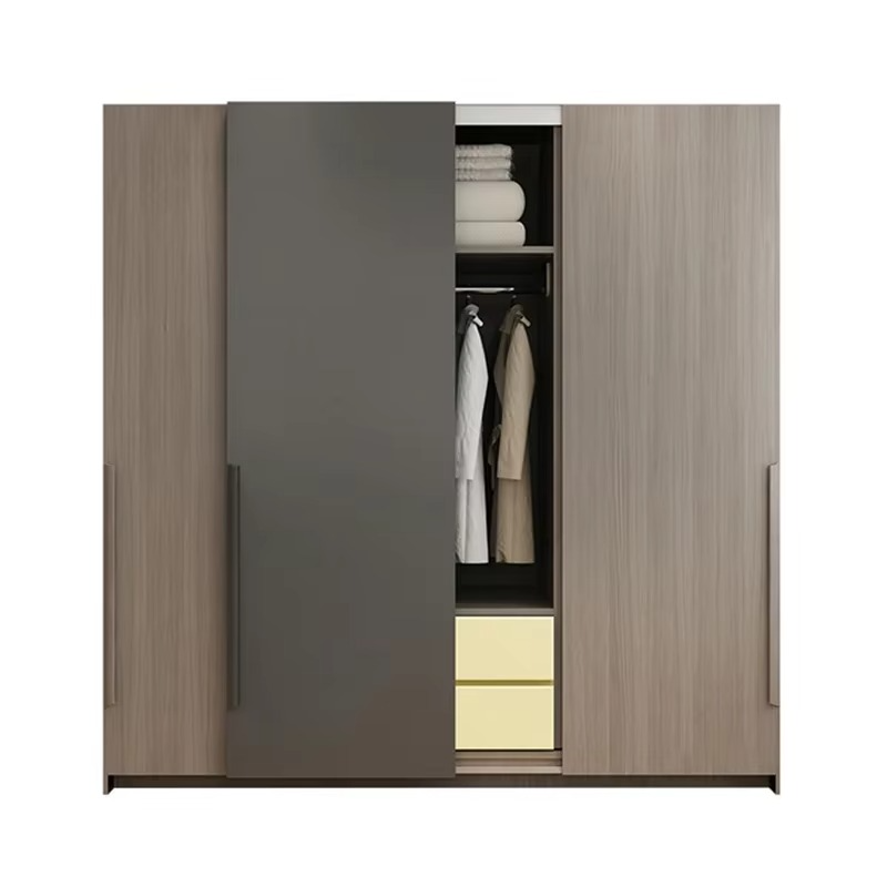 Modern MDF Wooden Bedroom Wardrobe Closet Factory Price