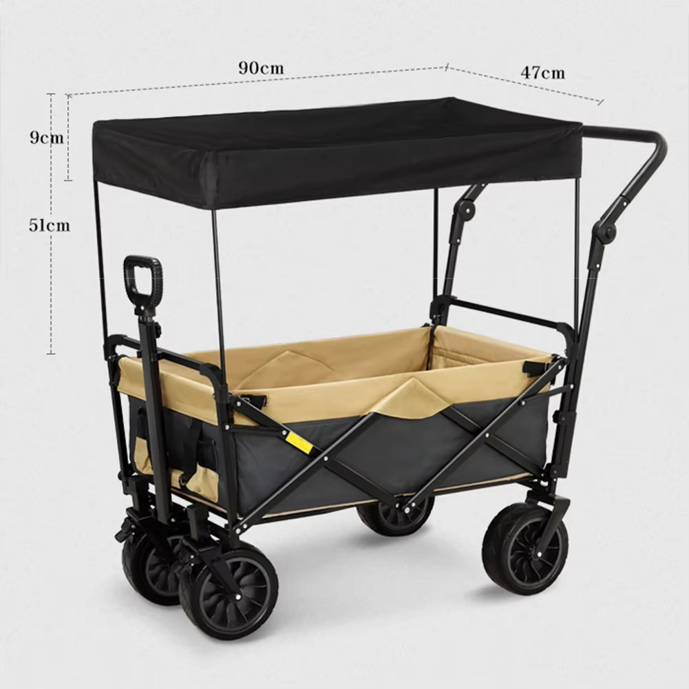 Removable Awning Canopy For Wagon Attachment Sun Shade Cover For Trolley Cart Tube PE Cloth Sun Shelters