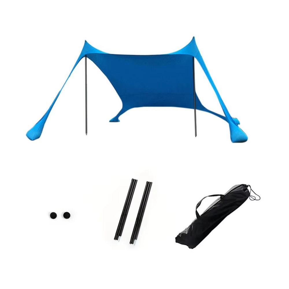 Beach tent Outdoor Beach Tent Sun Shelter Camping Shades Tents Windproof One-piece Beach Canopy Tents Portable Family Tent