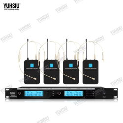 YUHSIU Professional UHF Wireless Frequency Modulation Mic System 900MHz Handheld Headset Lavalier Suitable for Stage Microphone