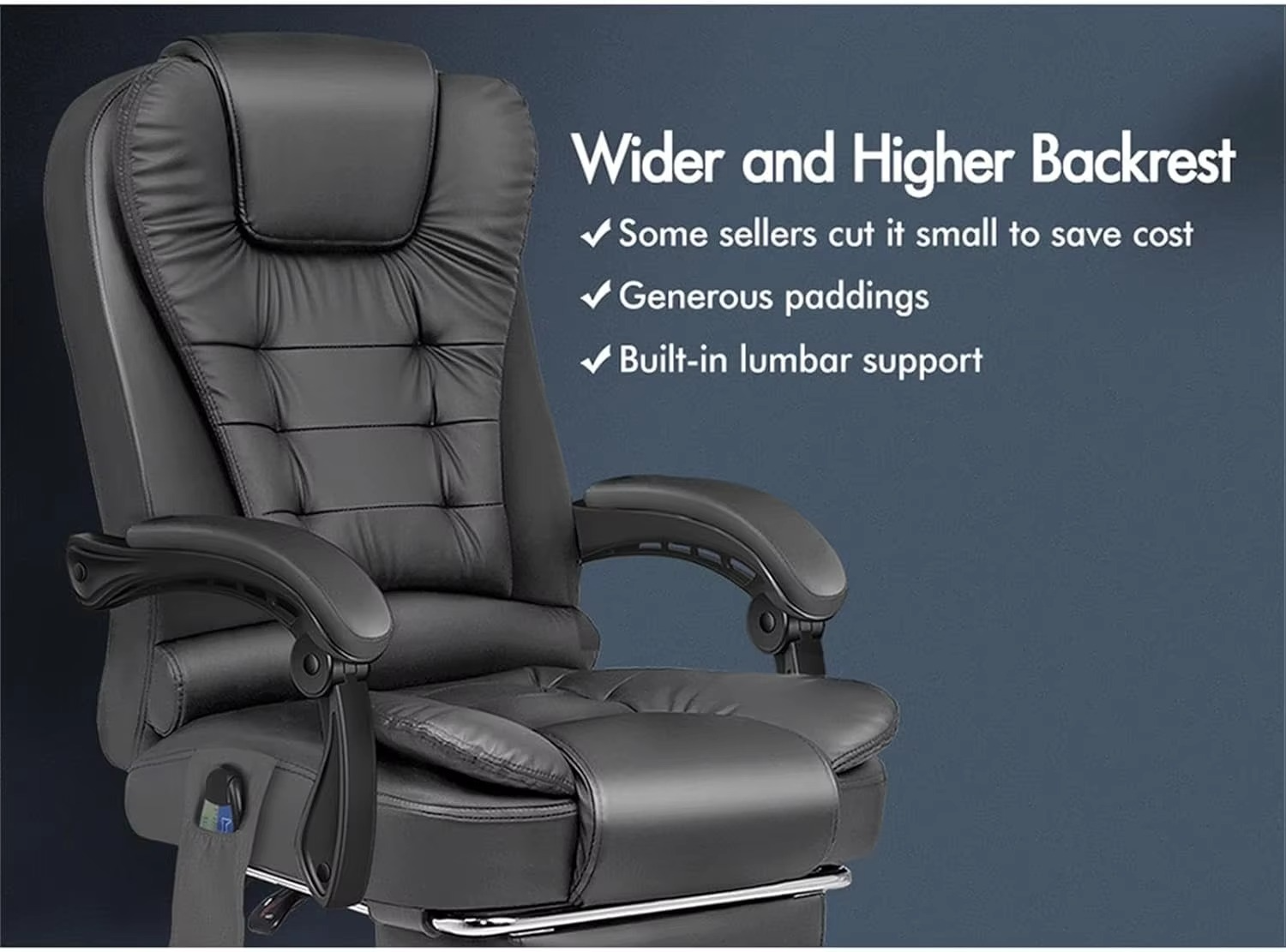 Executive Office Chair with Massage Ergonomic Computer Desk Chair, Heated Seat Leather Video Game Chairs Executive Office Chair,