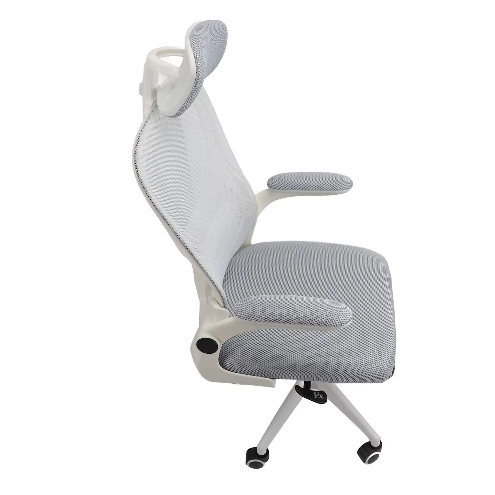 Computer Desk Chair 330.7lb Load Capacity 90 Degree Rotating Armrests Breathable Chair with 5 Wheels for Home