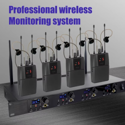 ERZHEN Professional Stage Monitoring System In-Ear Audio Monitoring Headphone Four Channels DJ Stage Suitable
