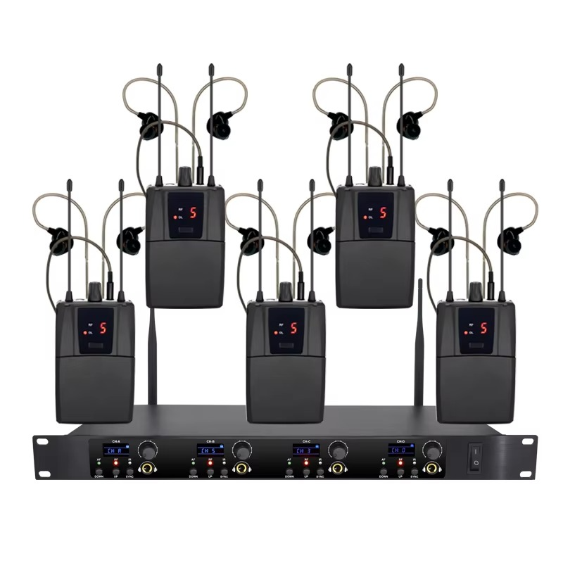 ERZHEN Professional Stage Monitoring System In-Ear Audio Monitoring Headphone Four Channels DJ Stage Suitable