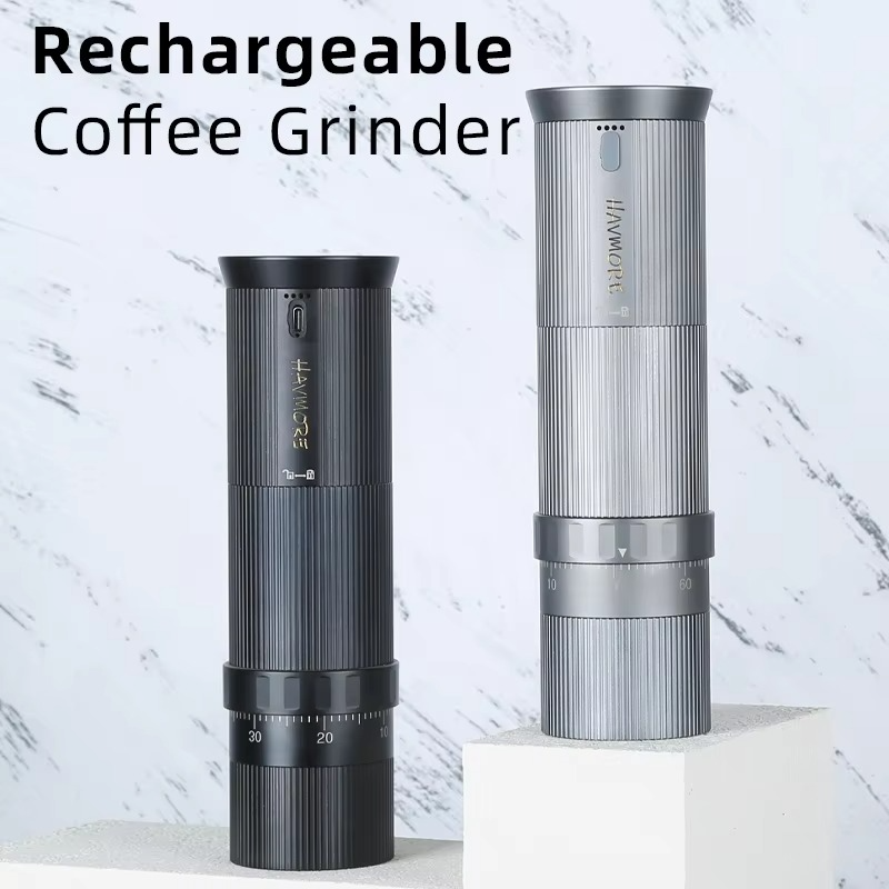 Havmore New High Quality New Rechargeable Coffee Bean Grinder 38mm 5 Pins Cutter Head Portable for Household