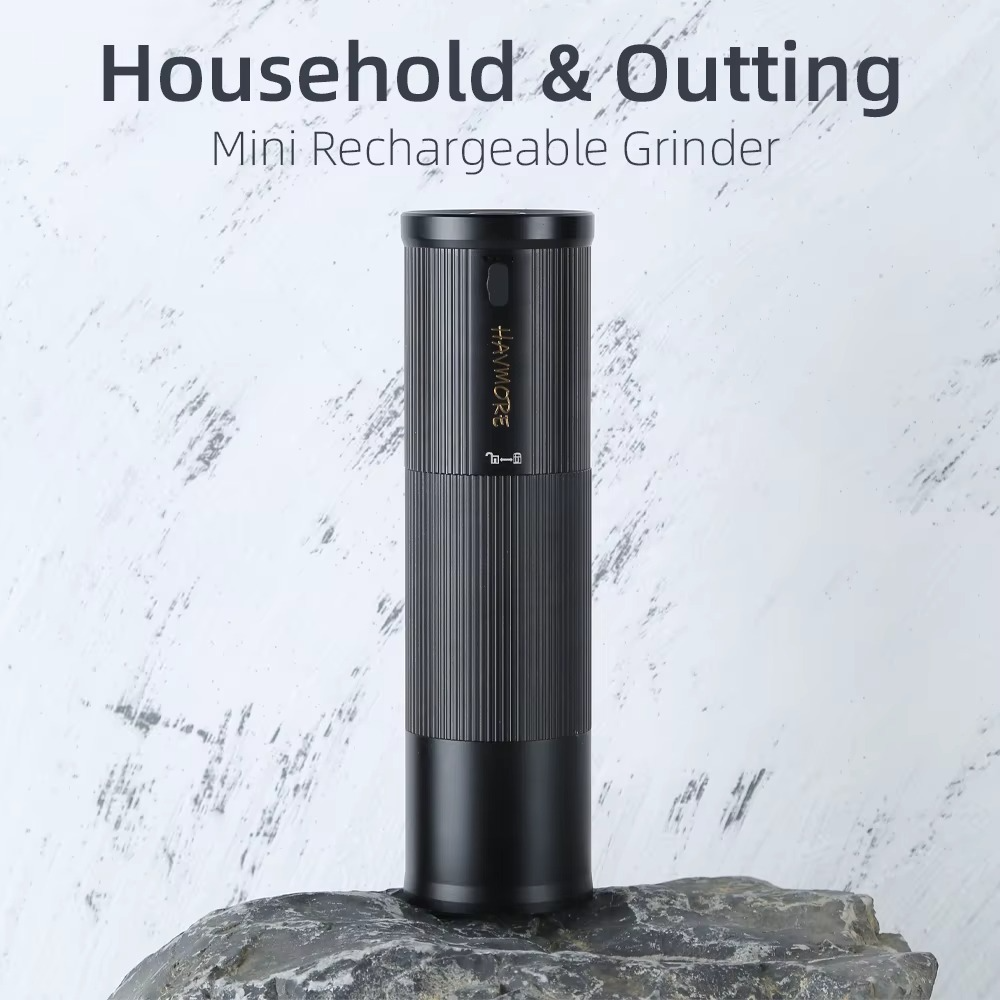 Havmore Housegold Outting Travel CNC Rechargeable Espresso Barista 38mm 6 Pins Coffee Bean Grinder Mill Machine