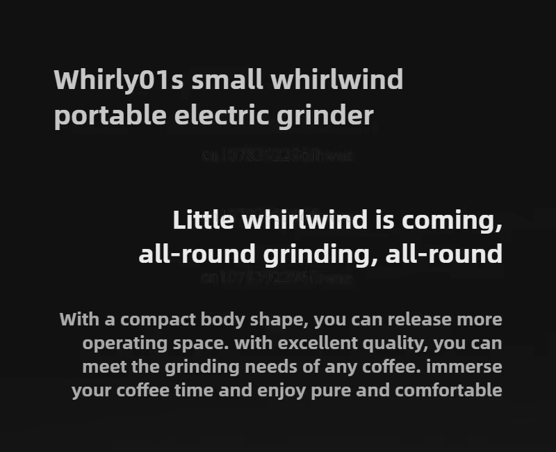 TIMEMORE Whirly 01s Portable Electric Coffee Grinder Automatic Hand-Brewed Coffee Bean Grinder for Home Use