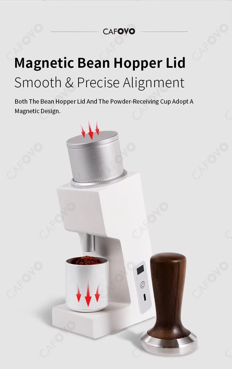 CAFOVO FR-005mini Electric Coffee Grinder 160RPM 304 Steel 38mm Conical Burrs Portable Outdoor Rechargeable Coffee Mill