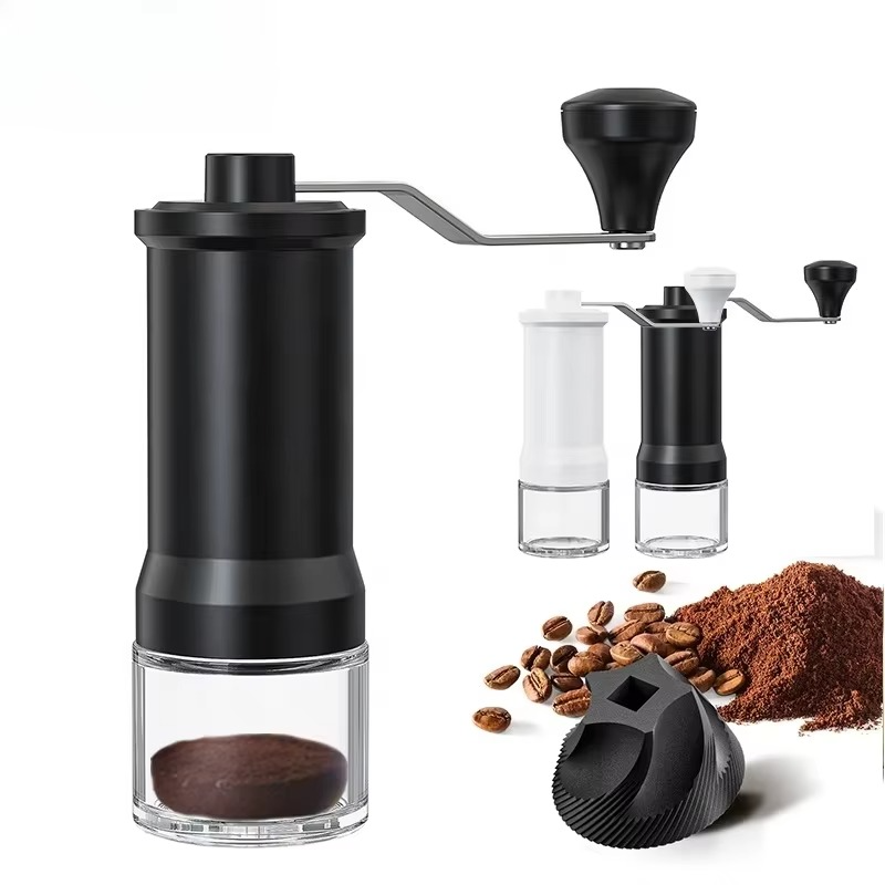Professional Manual Coffee Grinder Adjustable Ceramic Conical Burr Portable Stainless Steel Hand Mill Perfect for Travel Camping