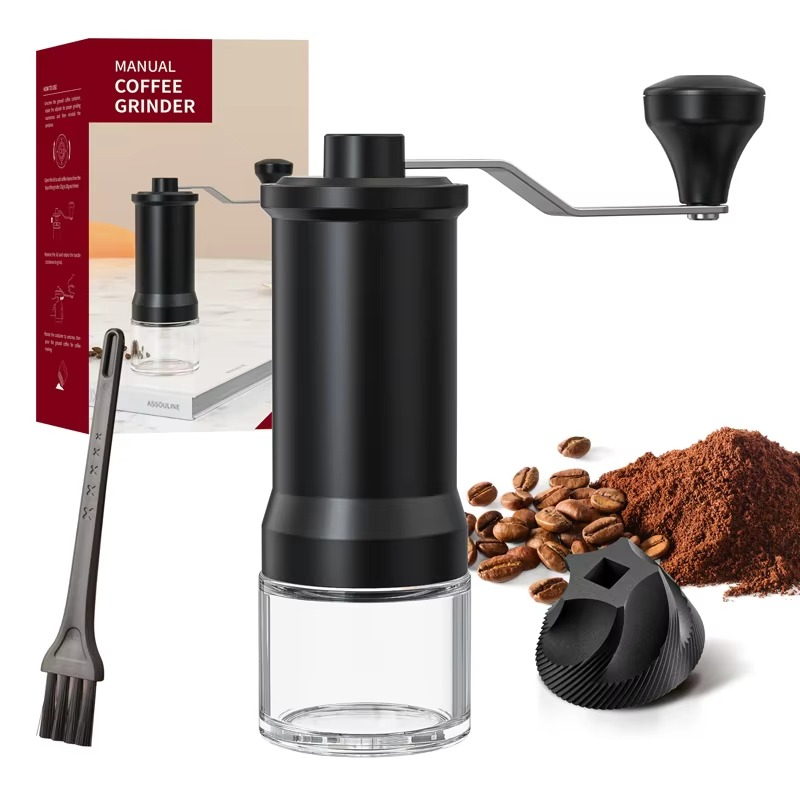 Professional Manual Coffee Grinder Adjustable Ceramic Conical Burr Portable Stainless Steel Hand Mill Perfect for Travel Camping