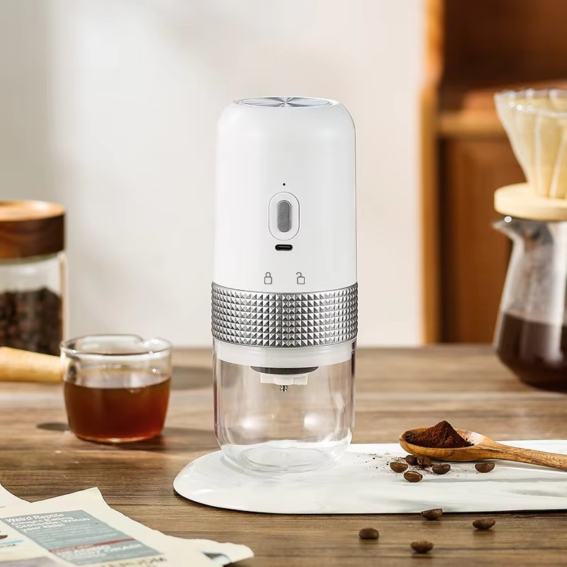 Mini Electric Coffee Grinder Adjustable USB Charge Professional Ceramic Grinding Portable Coffee Bean Mill Home Travel Essential