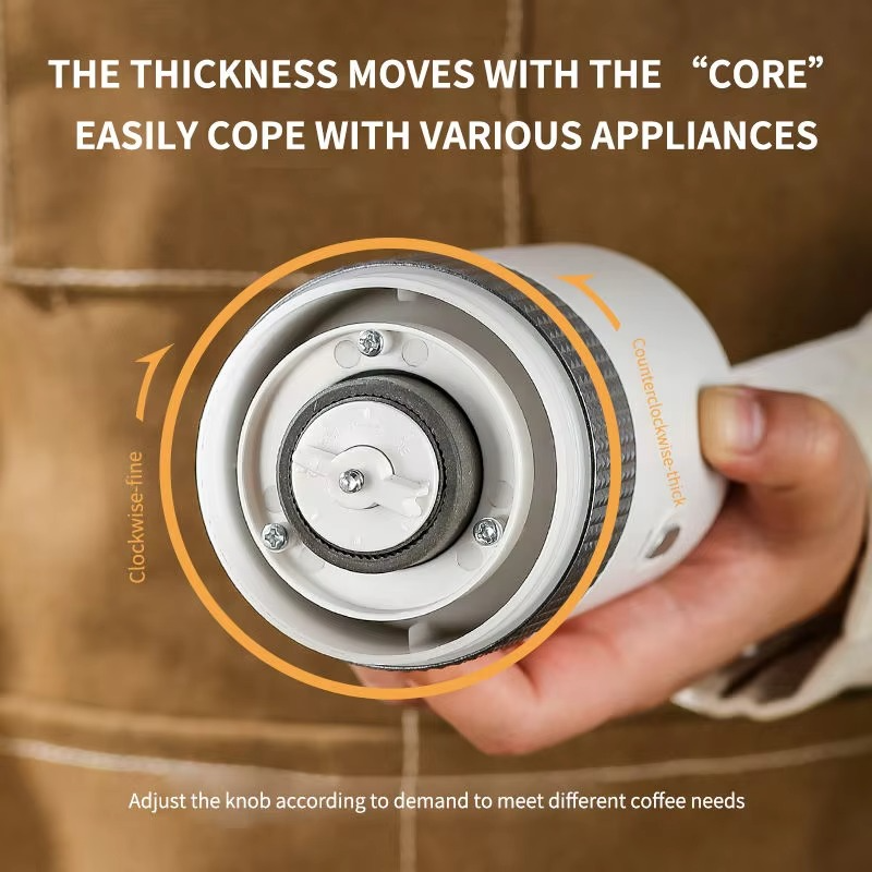 Mini Electric Coffee Grinder Adjustable USB Charge Professional Ceramic Grinding Portable Coffee Bean Mill Home Travel Essential