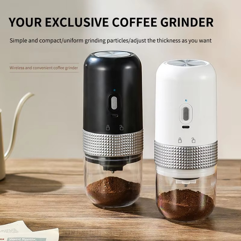 Mini Electric Coffee Grinder Adjustable USB Charge Professional Ceramic Grinding Portable Coffee Bean Mill Home Travel Essential