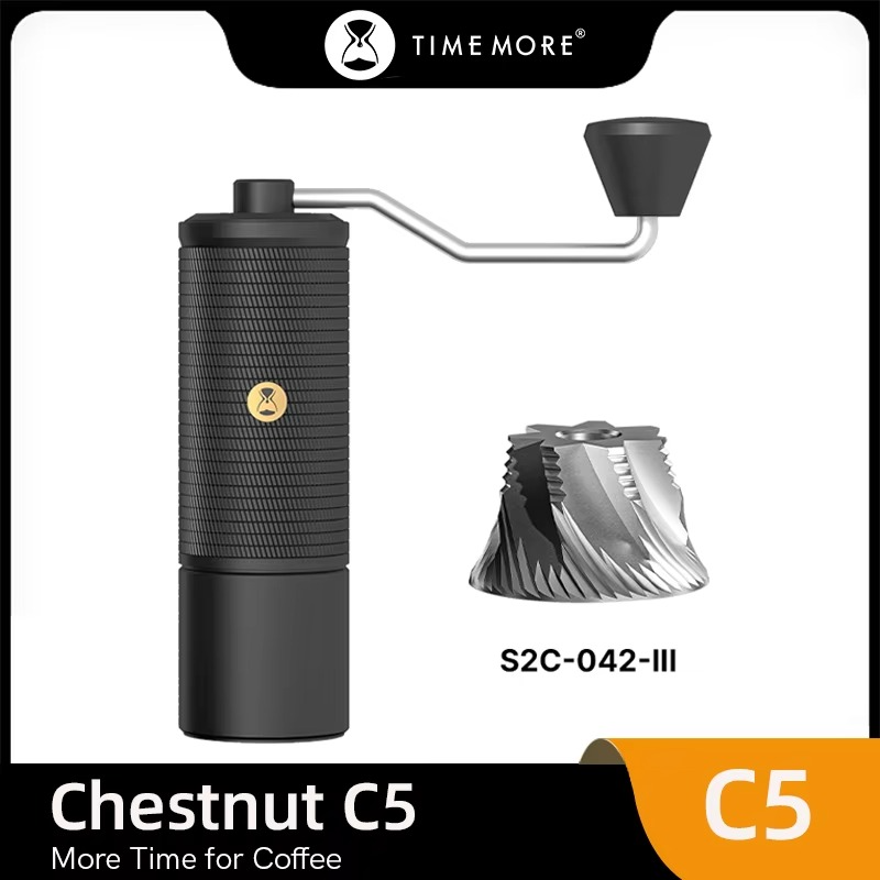 TIMEMORE Chestnut C5 Espresso Manual Coffee Grinder Hand Grinder Adjustable Steel Core Burr Send Cleaning Brush Outdoor Portable