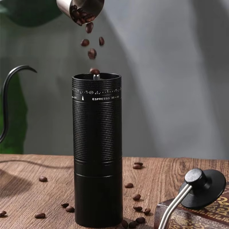 Manual Bean Coffee Grinder, Portable, External, Adjustable, Household Turkish Maker, New, 7 Core, 2024