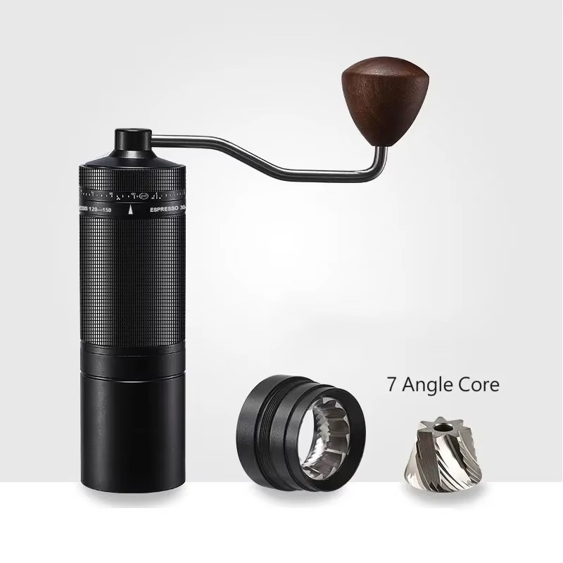 Manual Bean Coffee Grinder, Portable, External, Adjustable, Household Turkish Maker, New, 7 Core, 2024