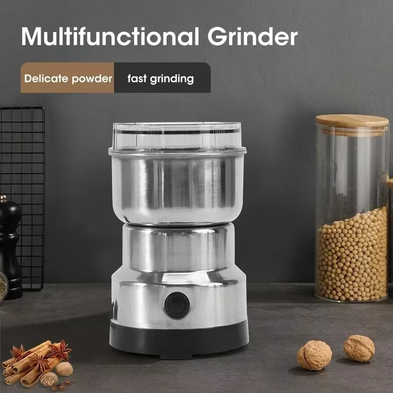 Electric Coffee & Spice Grinder 200W, 400ML Large Capacity Stainless Steel Dry Food Processor with One-Touch Control