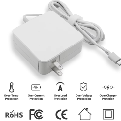 Reletech 65W USB C Laptop Power Adapter Fast Charger Fort MacBook Dell Lenovo Huawei HP Notebook