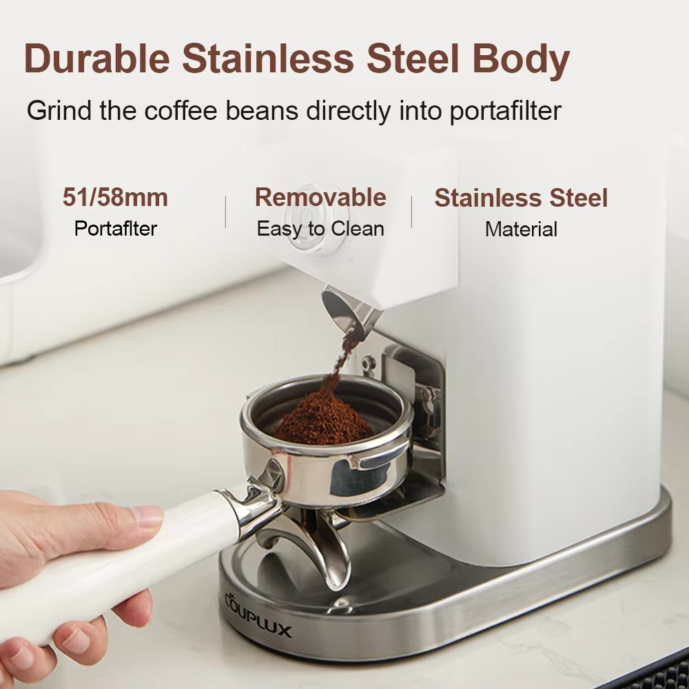 Couplux Coffee Grinder With Portafilter Hoder With 24 Precise Grind Settings Espresso Drip Percolator French Press(220V)