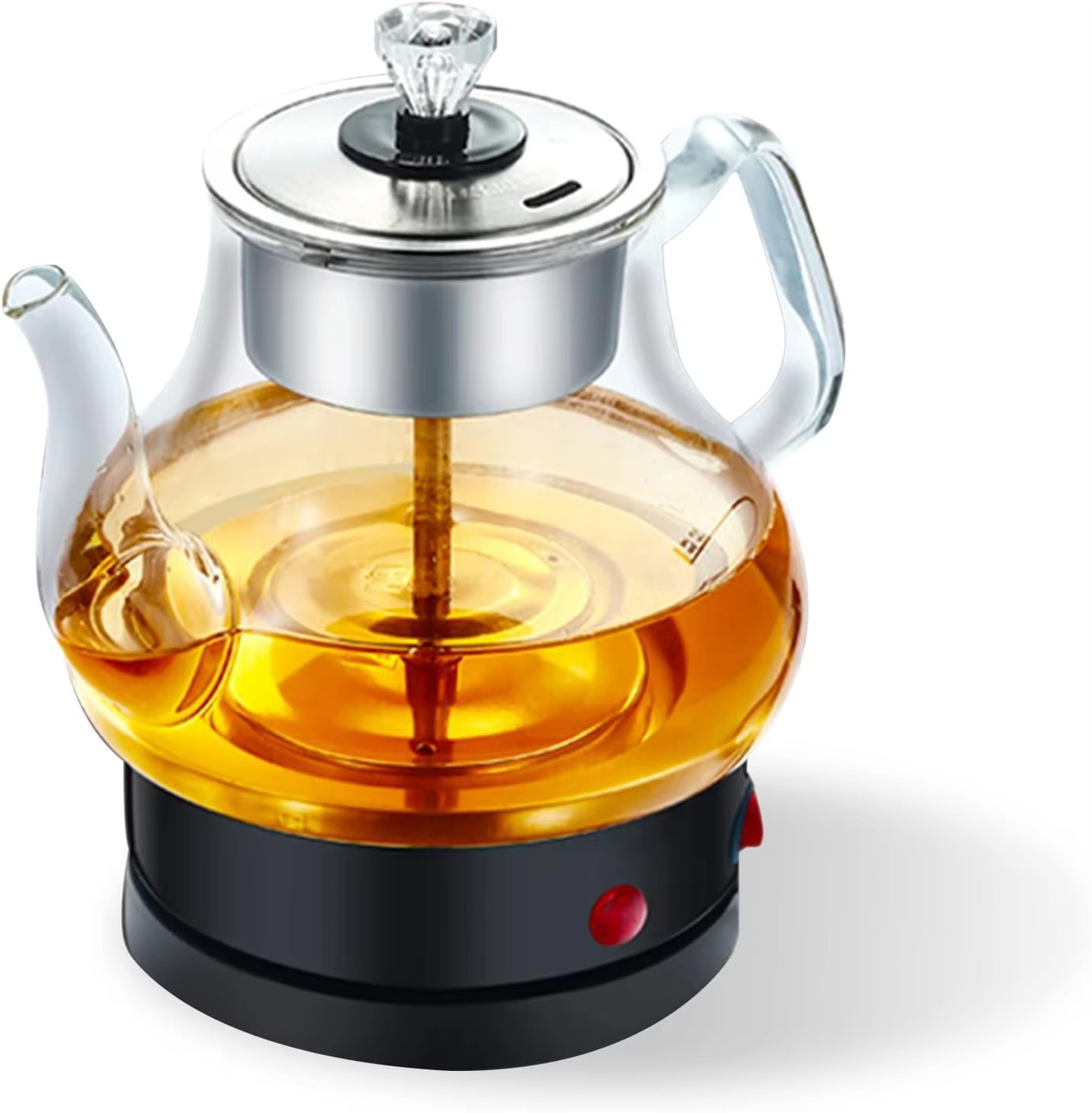 Electric Kettle 1L Glass Kettle, Fast Heating Hot Water Kettle, Jugs Kettle for Hot Water Tea Automatic Power Off/Sier/Sier/Blac