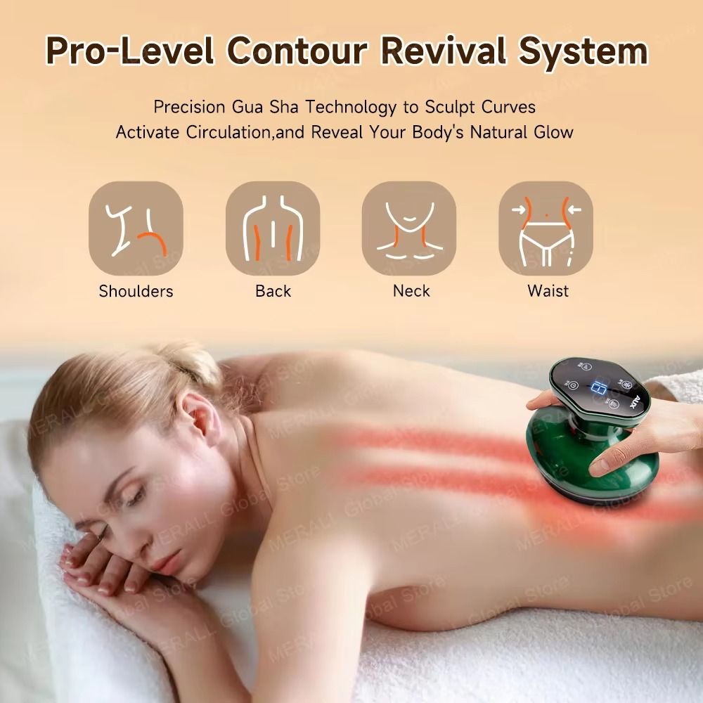 Electirc Cellulite Massager Vacuum Cupping Device Dual Suction Ports Skin Scraping Massager Guasha Suction Cups Therapy Guasha 6 sold