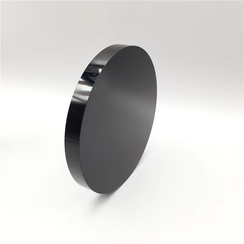 15cm Natural Black Obsidian Circle Disk Round Plate Fengshui Mirror Smoking Crystal Stone For Home & Office Decor + Shelf