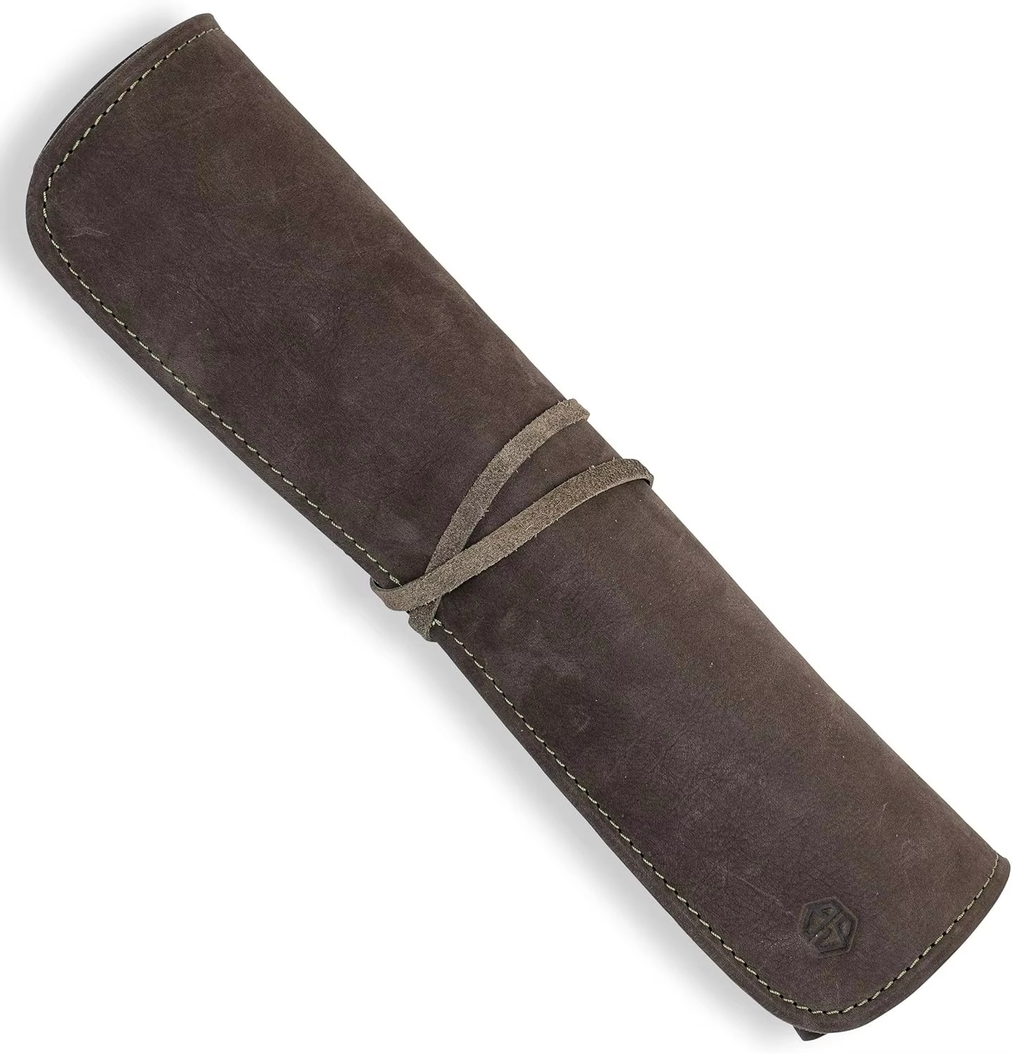 Stoke Knife Bag for Chefs–knife Roll Bag leather 7 slots – Leather Knife Case Noah (green-olive)