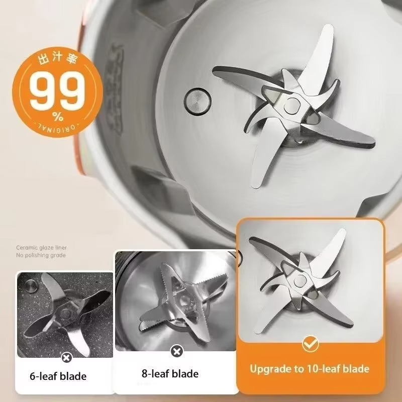 Electric Soy Milk Wall Breaking Machine 304 Stainless steel 10-Leaf Blade Machine Juicer Blender Mixer Soybean Milk Maker