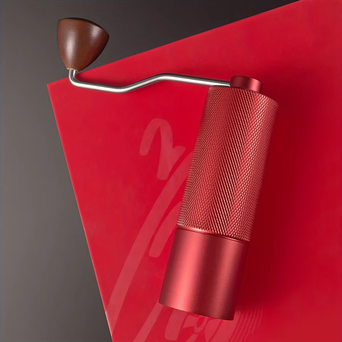 1pc Precision Manual Coffee Grinder - Digital Adjustable Settings, Stainless Steel Burr Mill, Bean Connoisseurs Choice, Coffee M