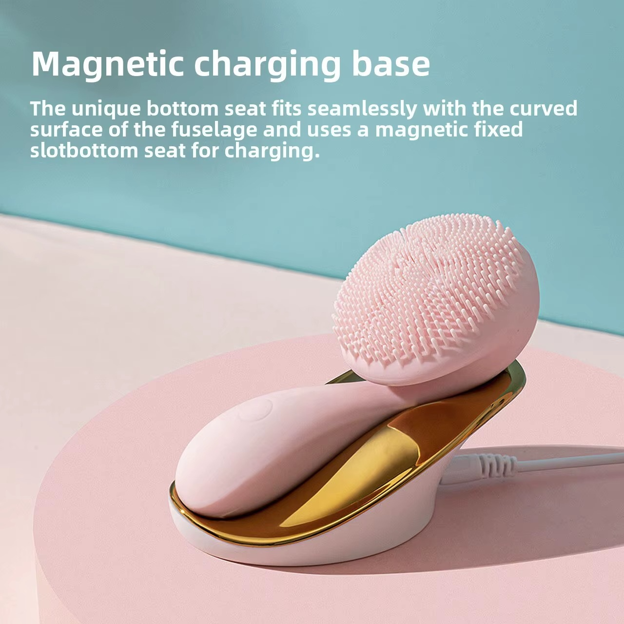 New Multifunctional Silicone Facial Cleansing Rechargeable Mini Electric Face Washing Ladies Magnetic Bead Massage Beauty