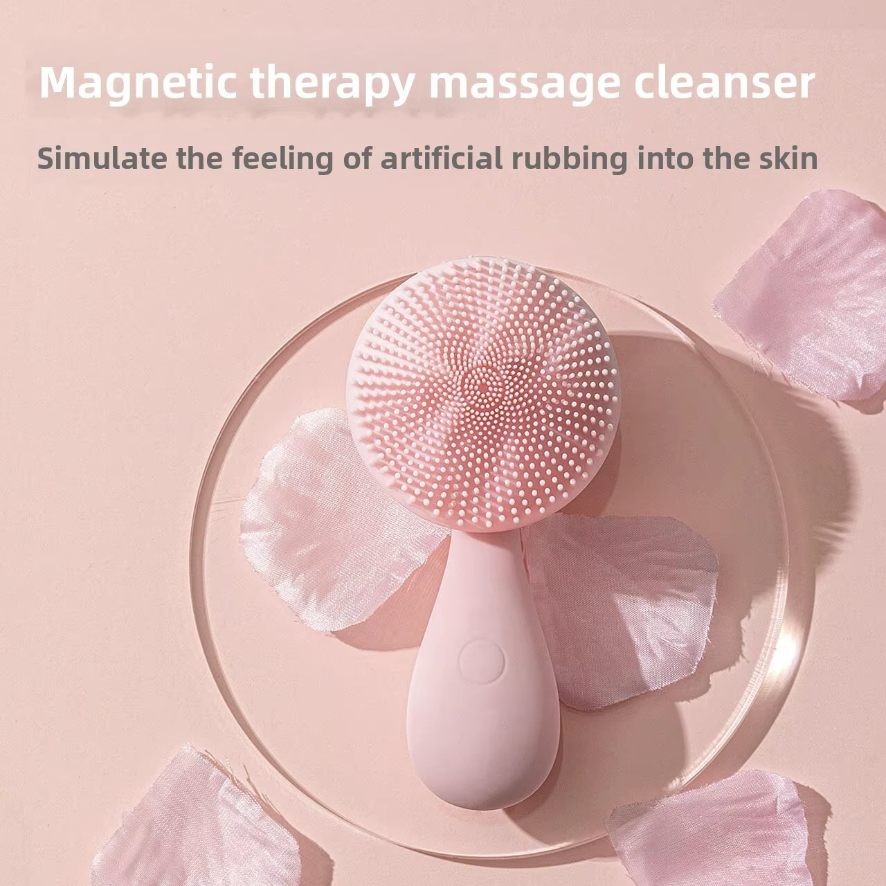 New Multifunctional Silicone Facial Cleansing Rechargeable Mini Electric Face Washing Ladies Magnetic Bead Massage Beauty