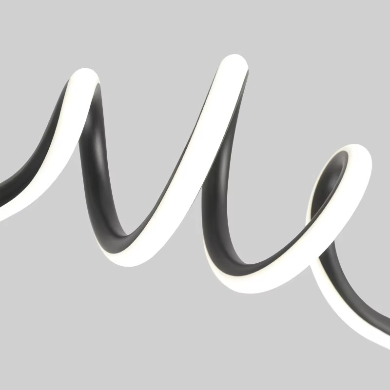 Pendant Light Black LED Chandelier Modern Minimalist Dining Room Lighting Fixture Hanging Lamp Kitchen Living Room Home Decor