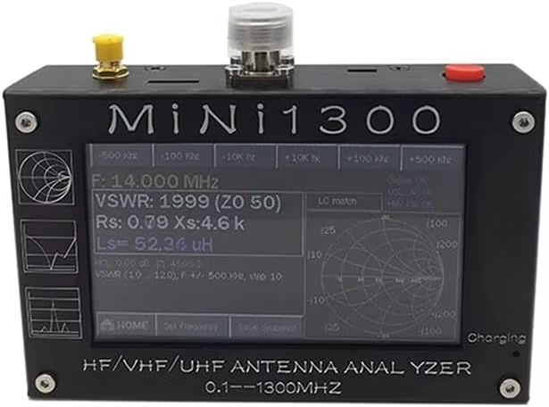 Mini 1300 Vector Network Analyzer Portable Standing Wave Multimeter 1.3G Multifunction Vector Antenna Analyzer Easy Install