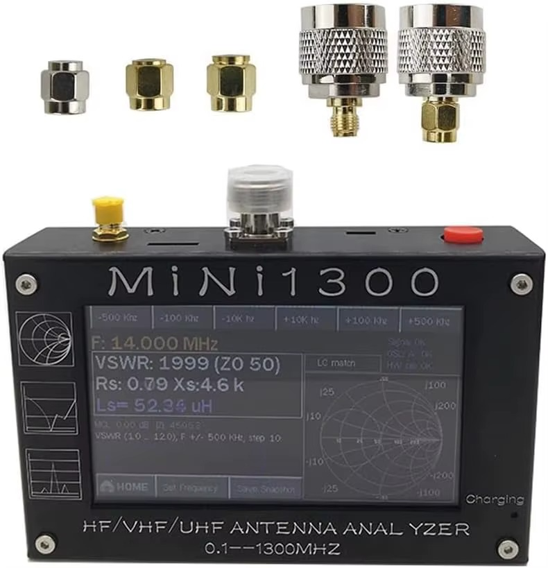 Mini 1300 Vector Network Analyzer Portable Standing Wave Multimeter 1.3G Multifunction Vector Antenna Analyzer Easy Install