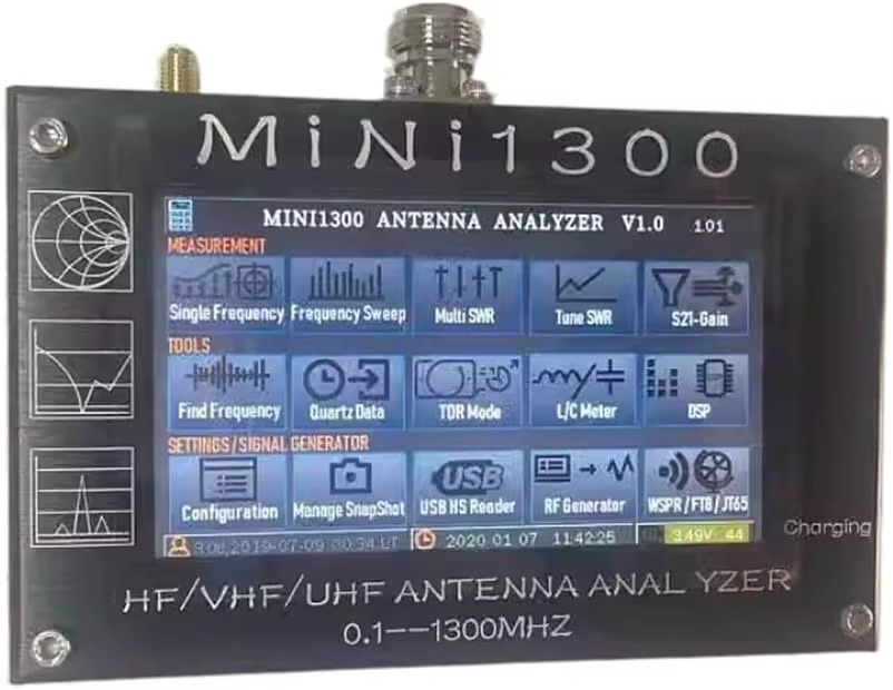 Mini 1300 Vector Network Analyzer Portable Standing Wave Multimeter 1.3G Multifunction Vector Antenna Analyzer Easy Install