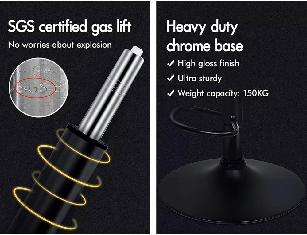 Bar Stool Adjustable Kitchen Barstool Joan Swivel Counter Dining Chair Furniture in 61-82cm Seat Height with Anti-Slip Floor Pro