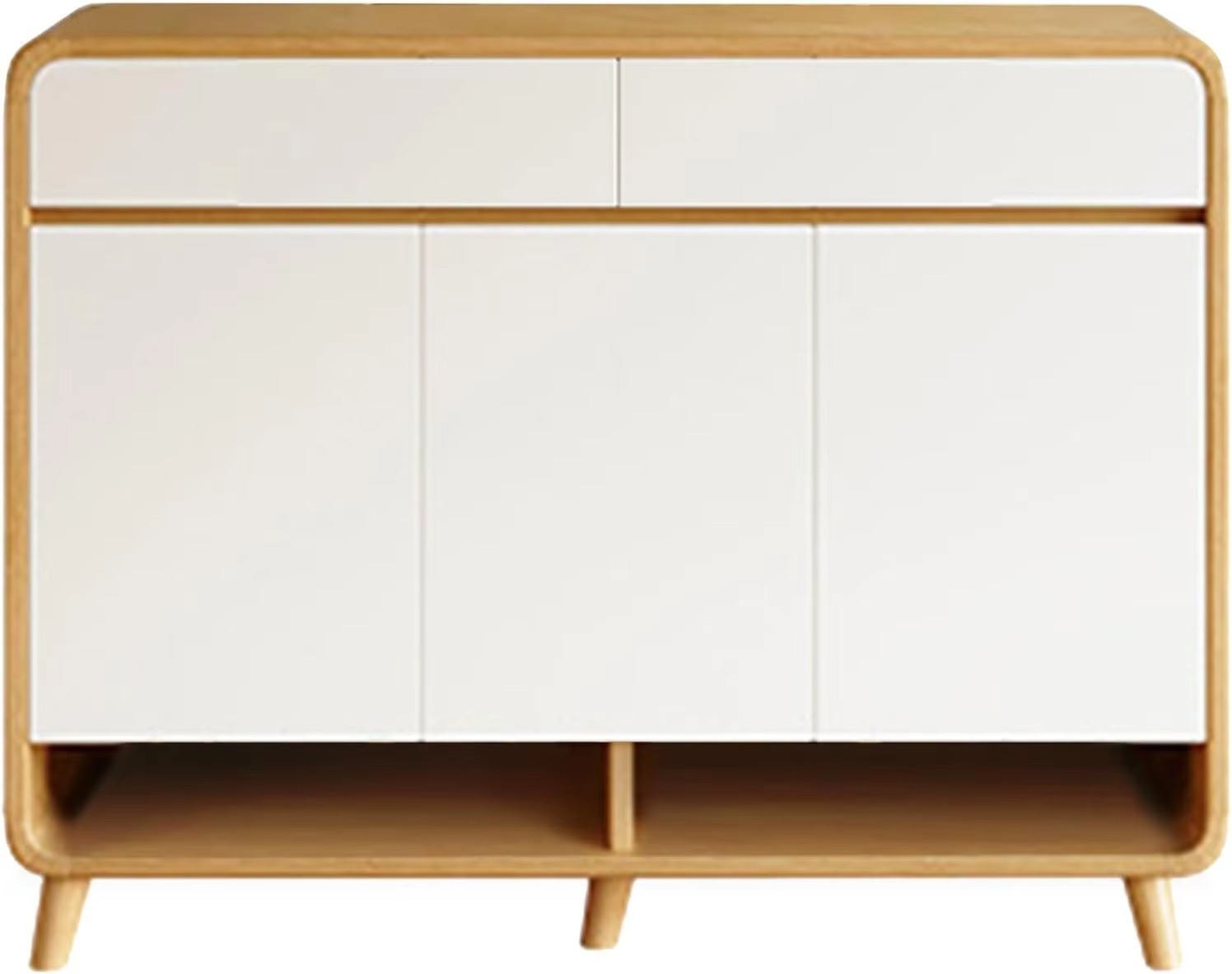 Rack Wood Cupboard Foret 100cm Shoe Cabinet Modern Shelf Drawer Large Storage