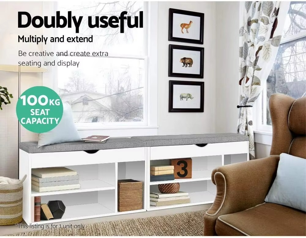 ench Cabinet Box Drawer Organiser Shoes Shelf Drawers Organisers White Cupboard Hallway Home Decor Bedroom Furniture Display War