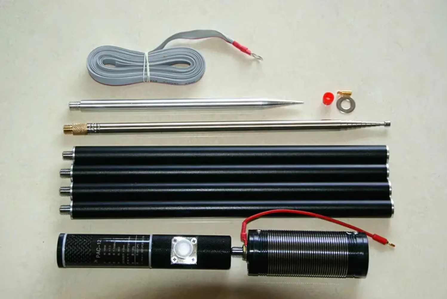 PAC-12 7MHz-50MHz 100W Multi Band HF Shortwave GP Outdoor Slide Regulator Portable Antenna QRP for Ham Radio